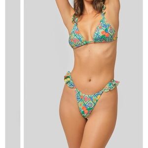 Blackbough ruffled Tessa bikini in fruitisimo